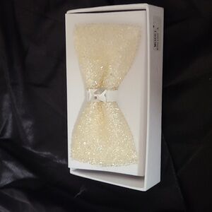 Brand q White glitter bow tie